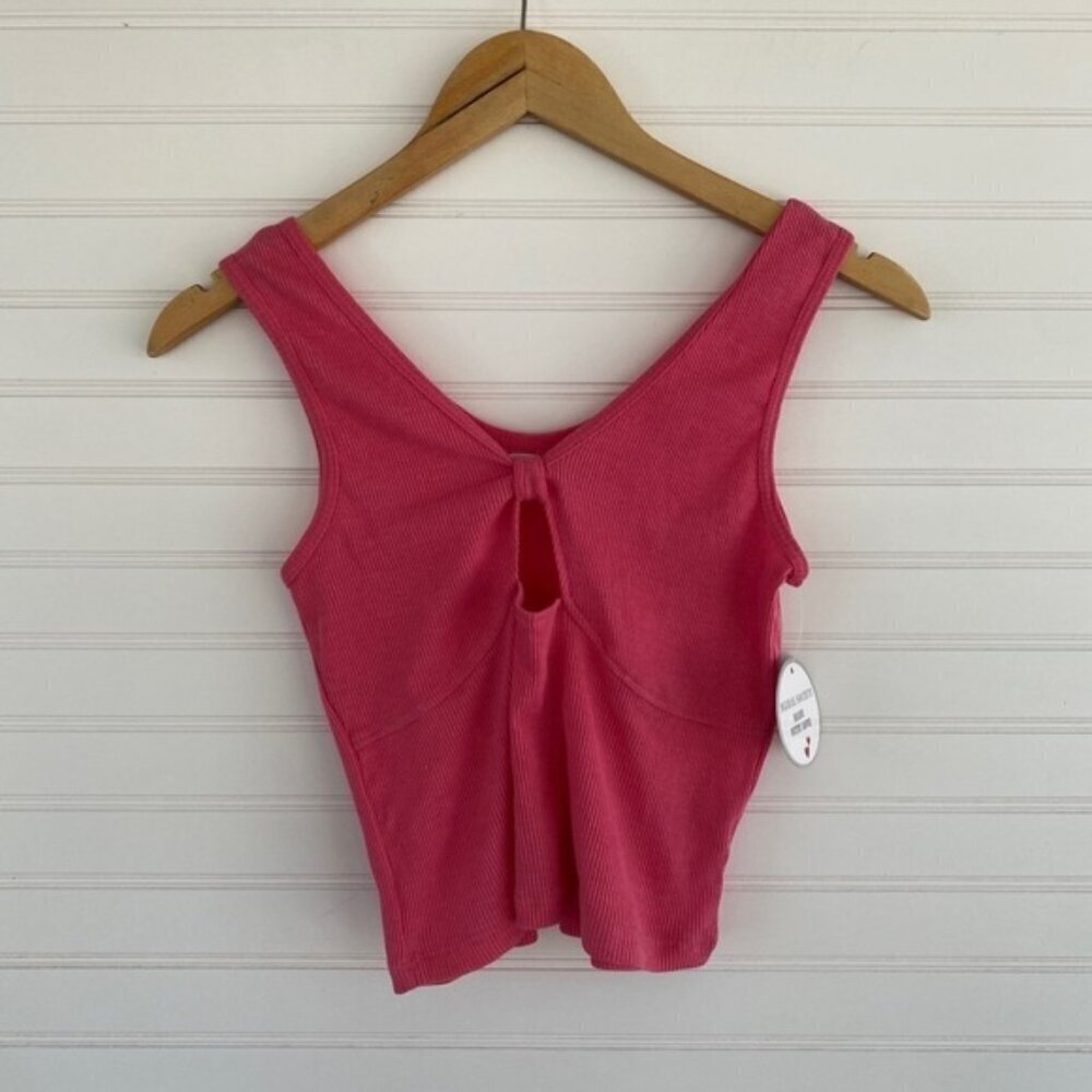 NWT Moral Society Pink Cutout Tank Top Size S